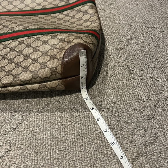 Gucci Supreme Tote Web Canvas & Leather Accents & Striped Guitar Double Handles - Picture 15 of 16